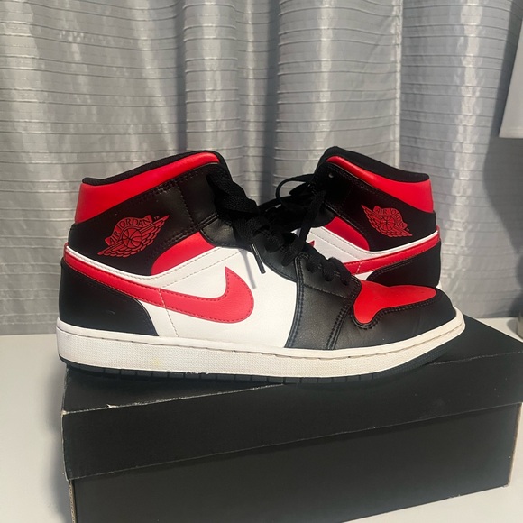 Jordan Air 1 Mid Black and White Sneakers